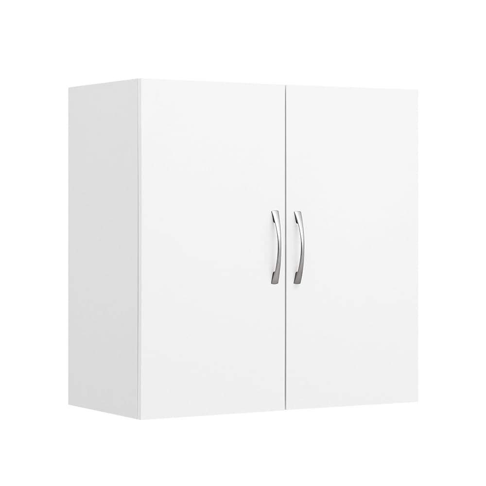 SoBuy Wall Cabinet Laundry Room Kitchen, Wall Mounted Storage Cabinet, Medicine Cabinet with Shelf, Bathroom Garage or Hallway, White, BZR200-W