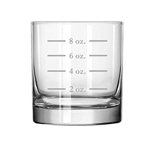 Rocks Whiskey Old Fashioned Glass Measuring Cup Ounces