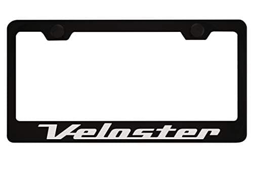 Fit Hyundai Veloster Matt Black Liecnese Plate Frame with Caps