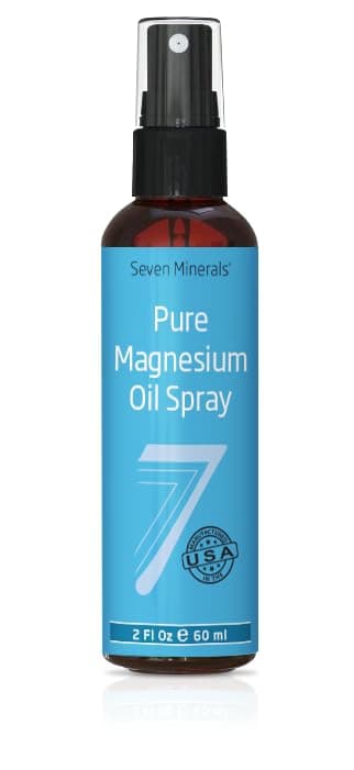 Seven Minerals Travel Size Pure Magnesium Oil - USP Grade Magnesium Spray, No Unhealthy Trace Minerals - from Ancient Underground Permian Seabed in USA, Free eBook Included (2 fl oz)