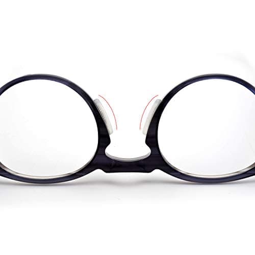 SMARTTOP Adhesive Nose Pad, 12 Pairs Eyeglass Nose Pads Stick On Silicone Anti-Slip for Glasses Sunglasses Thin Nose Pads Eyeglasses (6-Black & 6-Clear)