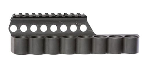 Mesa Tactical SureShell Carrier and Rail for Mossberg 500/590 (8-Shell, 12-GA, 4 1/2 in top Rail)