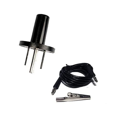 ESD Grounding Cable with Alligator Clip 8' Long with Banana Jack Outlet Plug Adapter Ground Garments and Mats with Alligator Clip