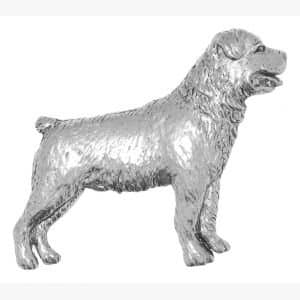 Gift Boxed Pewter Badge & Keyring set Rottweiler
