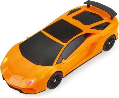 Black Portable Wireless Bluetooth Car Speaker | Compact & Powerful Bluetooth Speaker for On-The-Go Audio (LAMBEROGHINI, Yellow)