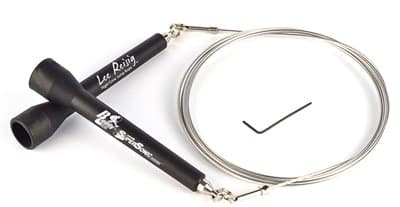 Buddy Lee Super Sonic Speed Jump Rope 10' - 2mm Ultra Thin Lightning Fast SILVER TPU Coated Cable The Worlds Fastest Adjustable Cable Jump Rope