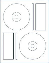 Memorex Layout CD Labels - White Printable Permanent Adhesive by Label Outfitters® - 100 Sheets - 200 Labels