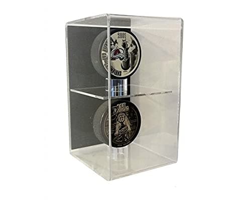 GameDay Display Wall Mount Double Hockey Puck Display Case