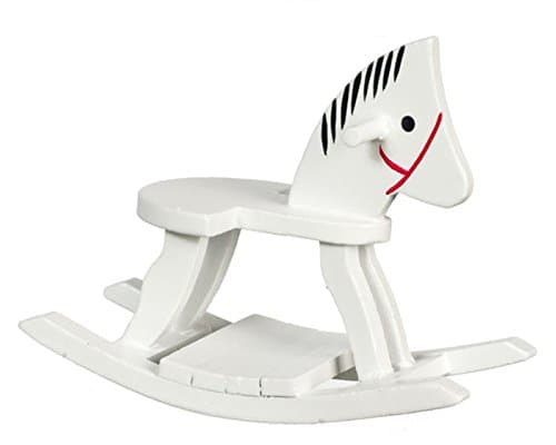 Handley House Dollhouse Miniature White Rocking Horse