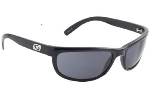 Guideline Eyegear Hatteras Sunglass, Shiny Black Frame, Deepwater Gray Polarized Lens, Medium/Large