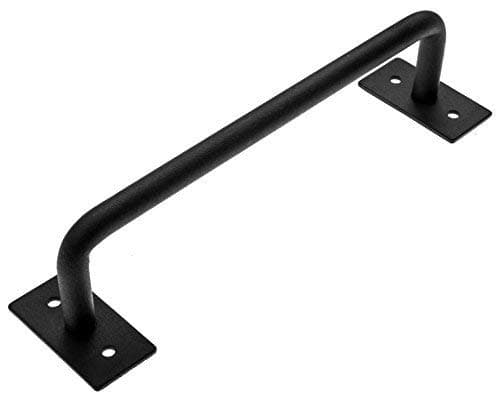 Heavy Duty Carbon Steel Sliding Black Barn Door Handle Pull with Rustic Design