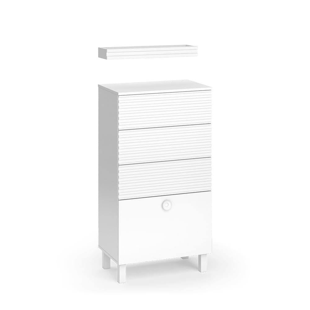 Vicco Midi cabinet Sola, White, 60.2 x 113 cm with 4 drawers