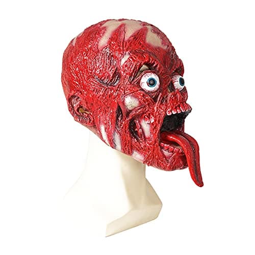 ReneeCho Scary Zombie Realistic Mask Halloween Bloody Full Head Face Masks, Adult Size