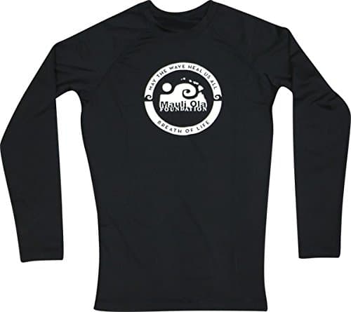 Mauli Ola Foundation Adult Long Sleeve Black Large Rash Guard