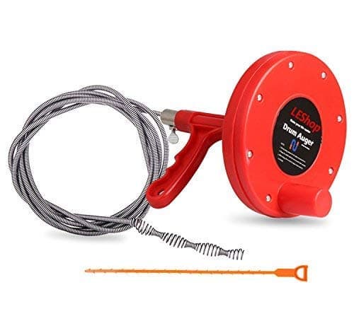 Drain Snake, LEShop Drain Auger, Great Drain Clog Remover Use For Plumbing Snake Pipe Cleaner/Sewer/Bathtub Drain/Kitchen Sink Cleaner (red)