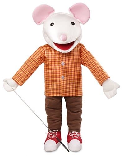 Silly Puppets 25" Mouse w/ Sneakers, Full Body, Ventriloquist Style, Animal