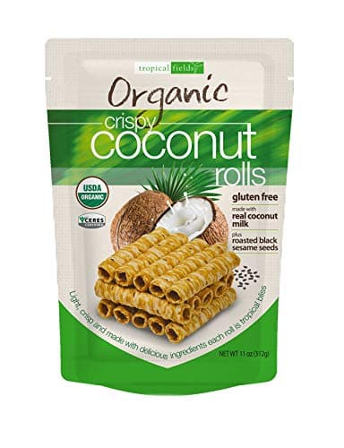 Tropical Fields Crispy Coconut Rolls (11oz) - Organic, Gluten Free, Dairy Free