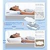 Osteo Cervical Pillow for Neck Pain Relief, Hollow Design Odorless Memory Foam Pillows with Cooling Case, Adjustable Orthopedic Bed Pillow for Sleeping, Contour Support for Side Back Stomach Sleepers