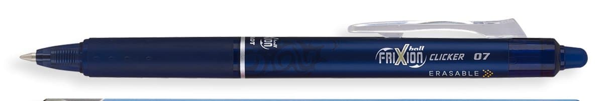 PILOT BLRT-FR7-BB Frixion Ball Clicker Rollerball Pen 0.4 mm Blue/Black