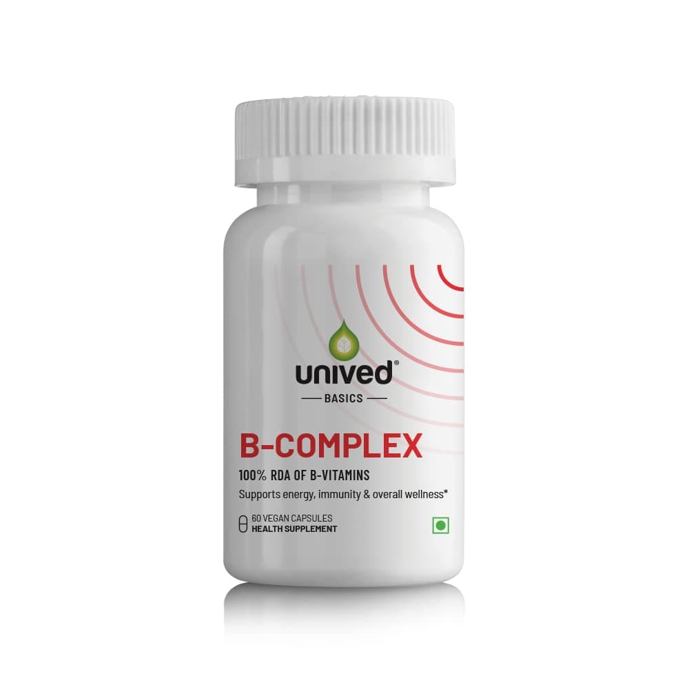 Basics B-Complex | 100% RDA of 8 Essential B-Vitamins | Healthy Energy Levels & Metabolism | 60 Vegan Capsules