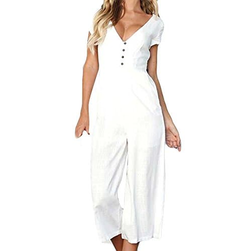 Corriee Rompers for Women Long Pant Elegant Floral Print Sleeveless Wide Leg Trousers Jumpsuits Loose Playsuit