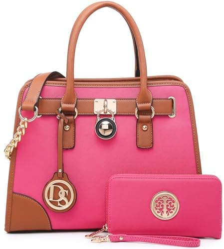 DASEIN Women Handbags Top Handle Satchel Purse Shoulder Bag Briefcase Hobo Bag Set 2pcs