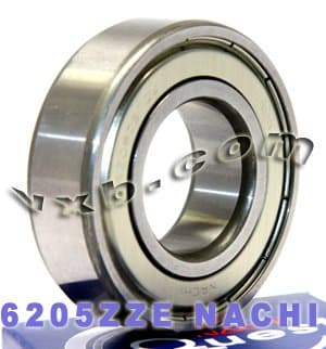 6205ZZE Nachi Bearing 25x52x15 Shielded C3 Japan Ball Bearings