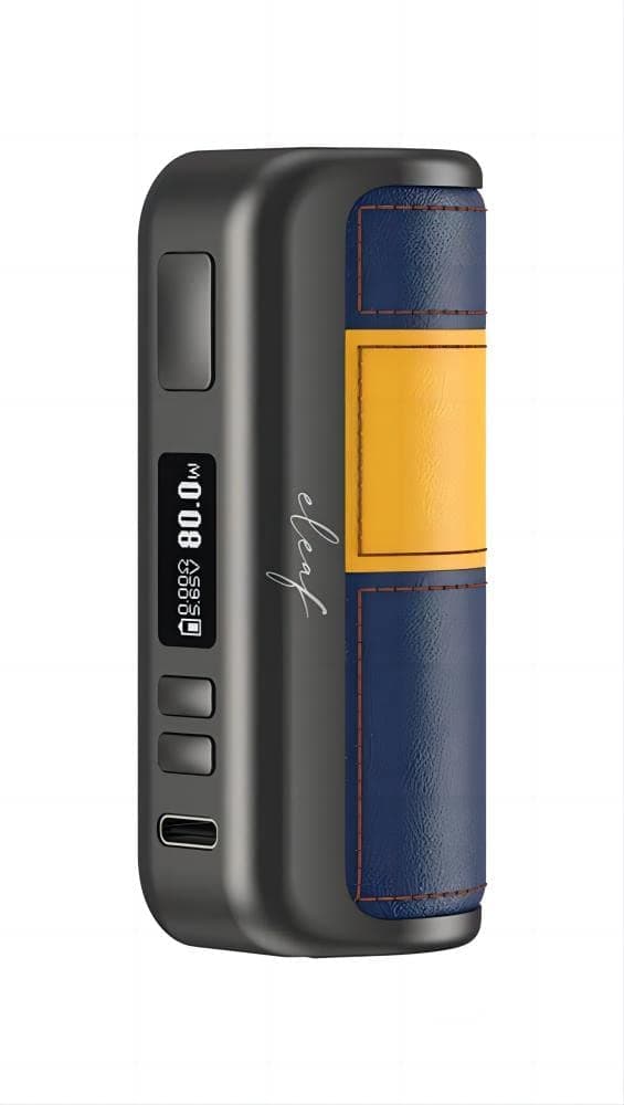 EleafiStick Power Mono Box MOD 80W (Yellow Blue) Gigantic, Fast Charge, Long Lasting E Cigarettes Battery No Nicotine