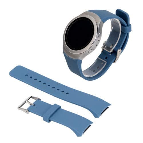 Replacement for Samsung Gear S2 Watch Band - Soft Silicone Sport Replacement Band for Samsung Gear S2 Smart Watch SM-R720 SM-R730 Version Only Steelblue