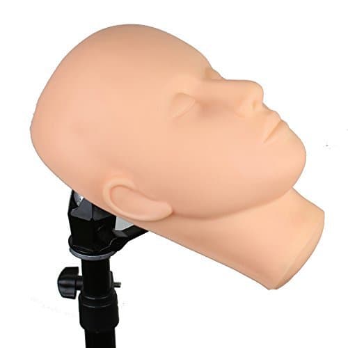 Dreamhair Soft Skin Massage and Makeup Face Fine Quality Makeup Trainning Mannequin Head with Eyes on It for Eyelash Practice