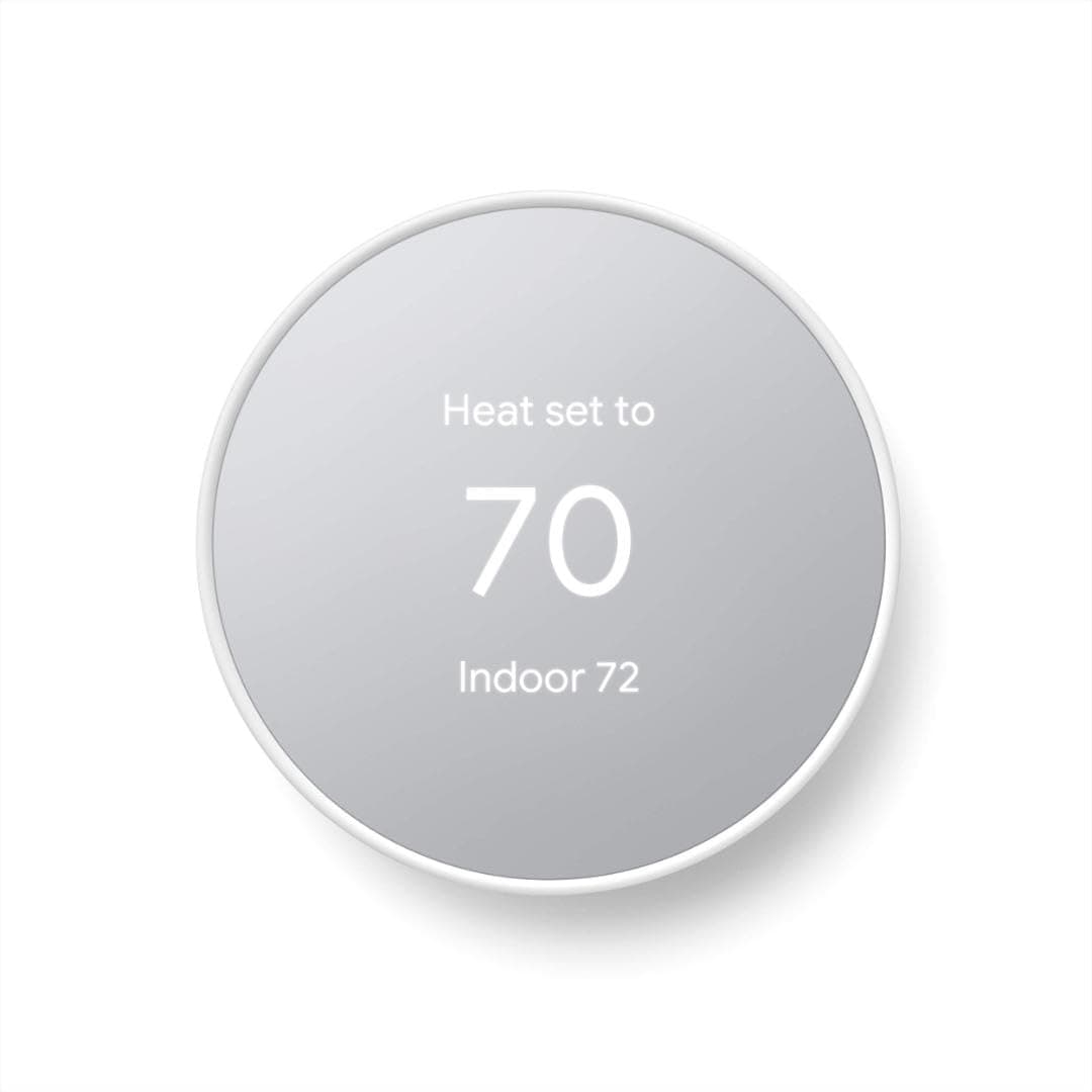 Google Nest Thermostat - Smart Home Thermostat - Programmable Wifi Thermostat - Snow