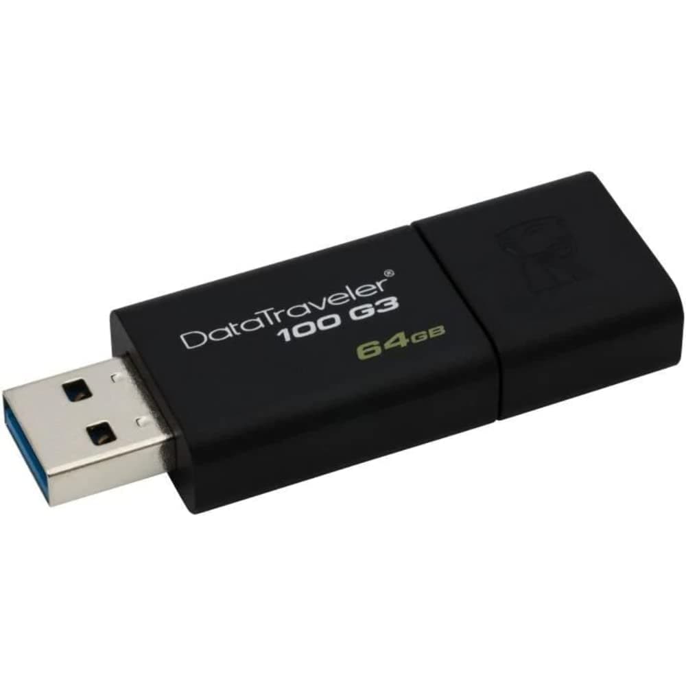Kingston DT100G3/64GB DataTraveler 100 G3, USB 3.0, 3.1 Flash Drive, 64 GB, schwarz