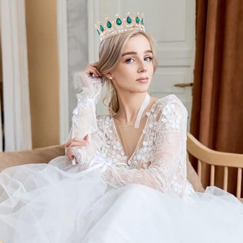 Feltent Queen Crown for Women Crystal Tiara for Girl Rhinestone Wedding Headband for Bride Hair Accessories for Costume Birthday Party Prom Gifts