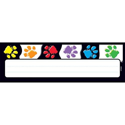 TREND enterprises, Inc. Paw Prints Desk Toppers Name Plates, 36 ct