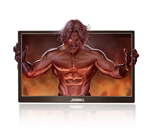 JOHNWILL 13.3 inch Portable IPS Monitor Full HD Screen 1920 x 1080 Monitor Portable Ultra Thin Black CNC Metal Shell HDMI/USB Speaker Built-in, Raspberry Pi PS4 Display Gaming Monitor PC Monitors