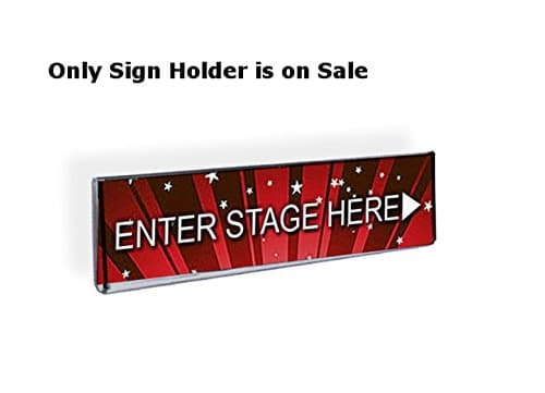 Acrylic Wall Mount Sign Holder 8.5W x 2.5H Inches with Adhesive Tape -Pack of 10