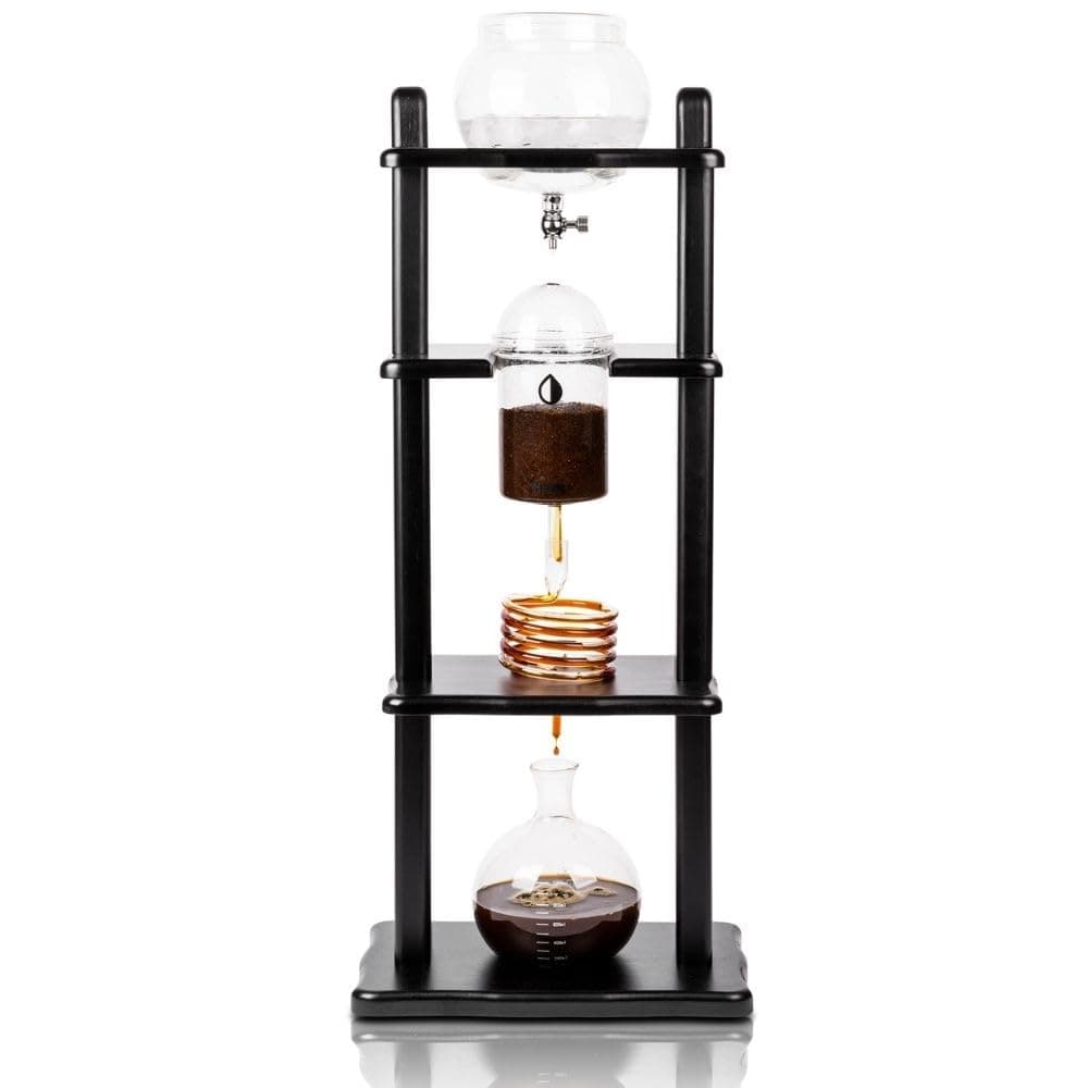 Cold Drip Coffee Maker, Cold Brew Coffee Tower, Slow Drip Japanese Cold Brew Maker, 32 oz, Cold Brew Drip, Ice Coffee Tower (ICT2), Black