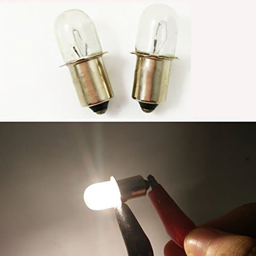 Xenon Indicator Flashlight Bulb Flanged Miniature P13.5S 18V 0.6A B-3.5 Shape Replacement Industrial Tooling Worklights (2PCS)