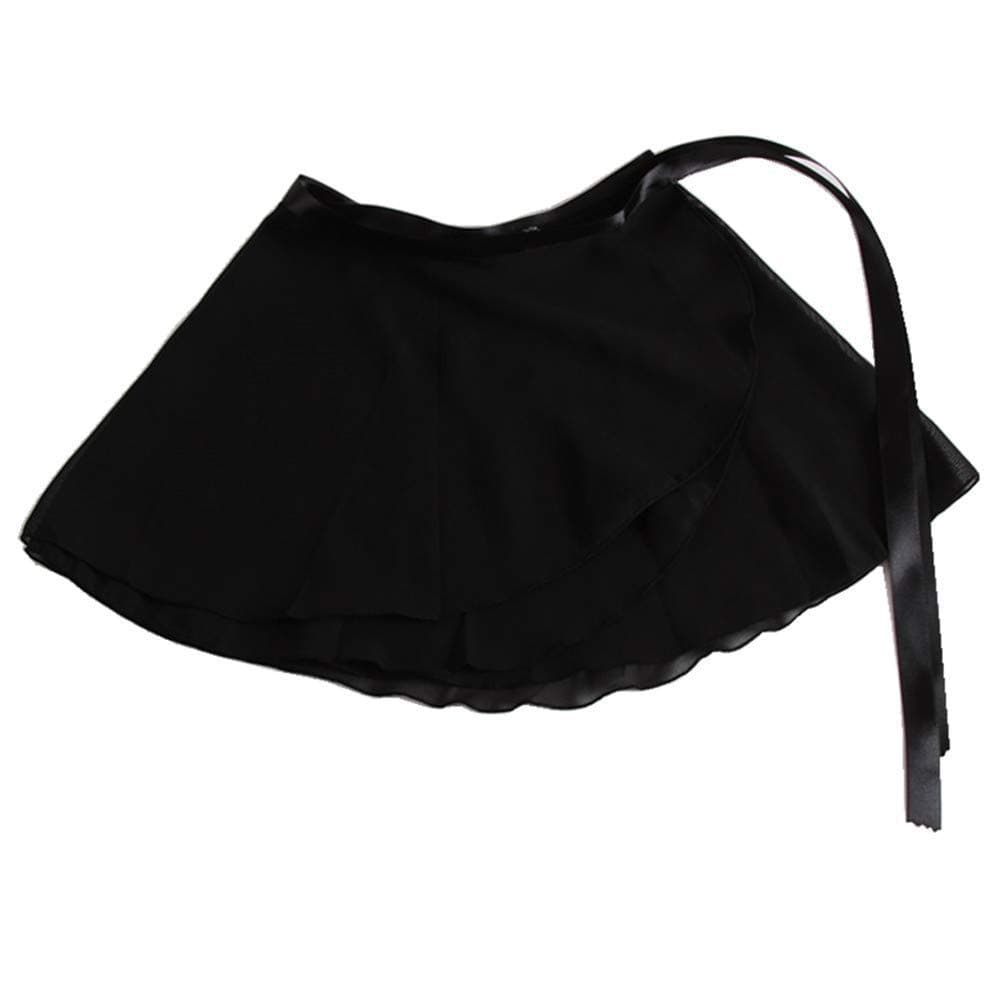 GUCABEGirls Ballerina Sheer Wrap Ballet Tutu Dress Child Dance Skate Over Scarf Dancewear with Tie Waist Chiffon Dance Skirts