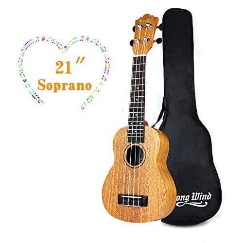 Ukulele Mahogany Ukuleles for Beginner Ukulele Pack Soprano Ukulele Starter Kid Guitar 21 Inch Uke for Kids Student and Adult with Gig Bag