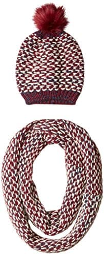 Orchid Row Womens's Fancy Multi Color Casual Cozy Knit Infinity Scarf and Beanie Set