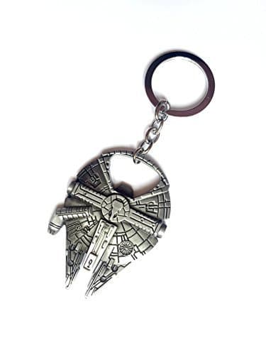 Asteriated Star Wars Millennium Falcon Bottle Opener Key Chain (Silver grey)
