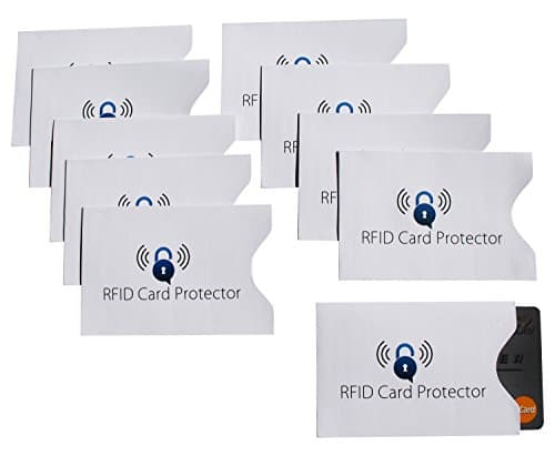 RFID Blocking Sleeves 10pk Credit Card RFID Holders to Prevent Identity & Credit Theft Fits Men and Women Wallets