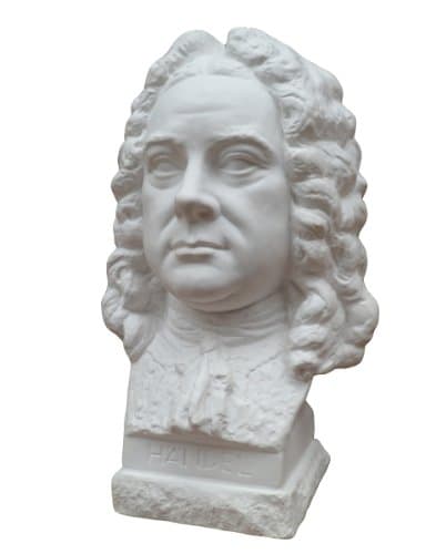 Bust of composer Georg Friedrich Händel, height 23 cm, plaster (of paris)