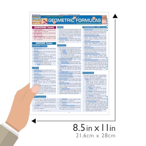 Geometric Formulas: QuickStudy Laminated Reference Guide
