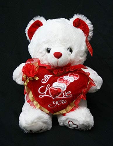 Musical I Love You Teddy Bear 13 Inches tall You hear Kissing Sound & then Bear Says I Love You When Paw Is Pressed Valentines Day Gifts for Wife, Husband , Boyfriend, or Girlfriend