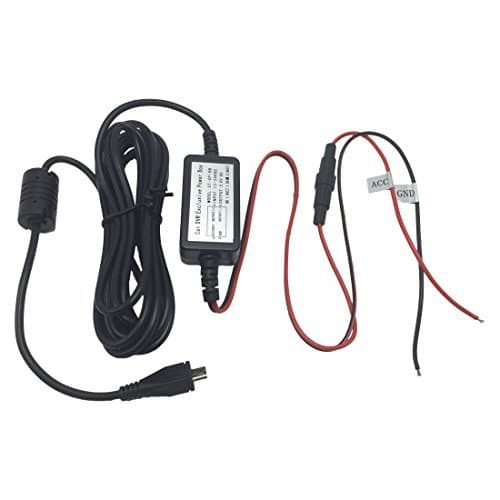 Dash Cam Micro USB Wiring Kit HardWire Kit 12V to 5V Power Adapter Cord Cable for Dash cam Mini 0801S 0805 0805P 0807 Z3 Or Other Micro-USB Port DVR Car Recorder Black Box