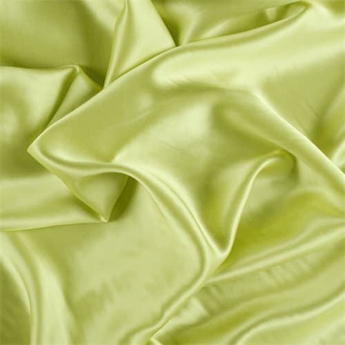100% Pure Silk Charmeuse Fabric 45" Dressmaking Sewing 44 Color Sold by The Yard (Lime)