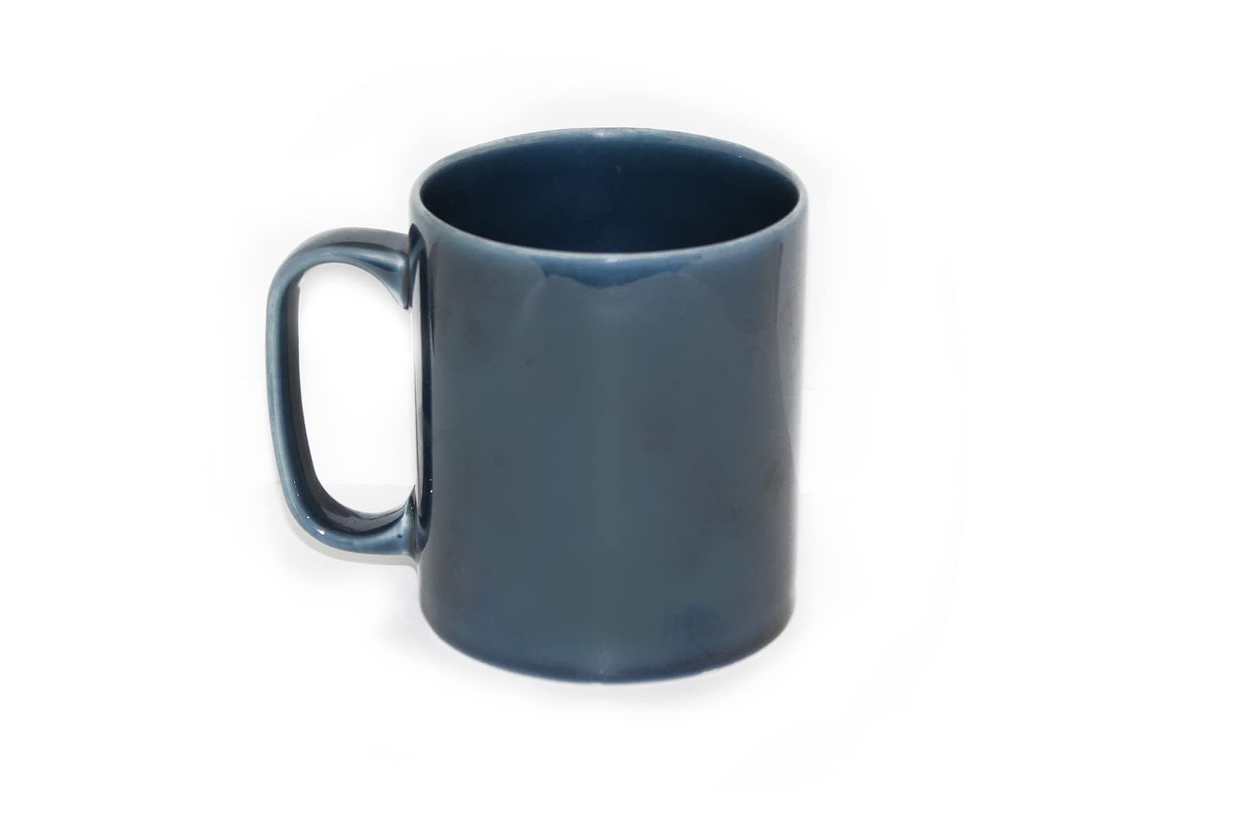 TurkCeramics Blue Porcelain Coffee Mug – 270ml Food Safe Glazed Ceramic Cup for Tea & Coffee – Microwave & Dishwasher Safe Mug with Handle for Home, Office, Kitchen – Soft Porcelain Drinkware