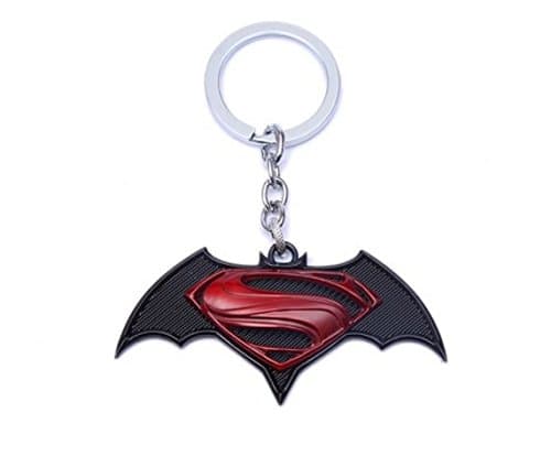 Asteriated DC Comics Batman V Superman Symbol Metal Pendant Keychain keyring (Style2)